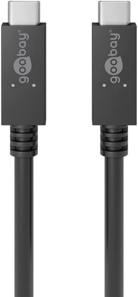 AMPIRE USB-C auf USB-C Kabel, 100 Watt, 1m, schwarz