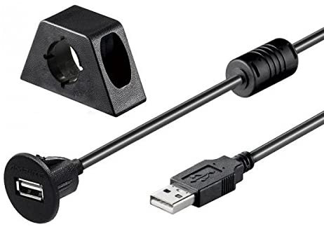 AMPIRE USB-Einbaubuchse mit 120cm Kabel